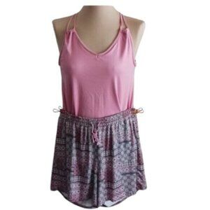 Ink + Ivy 2 Pc Short Summer Pajama Set Pink Sz.M